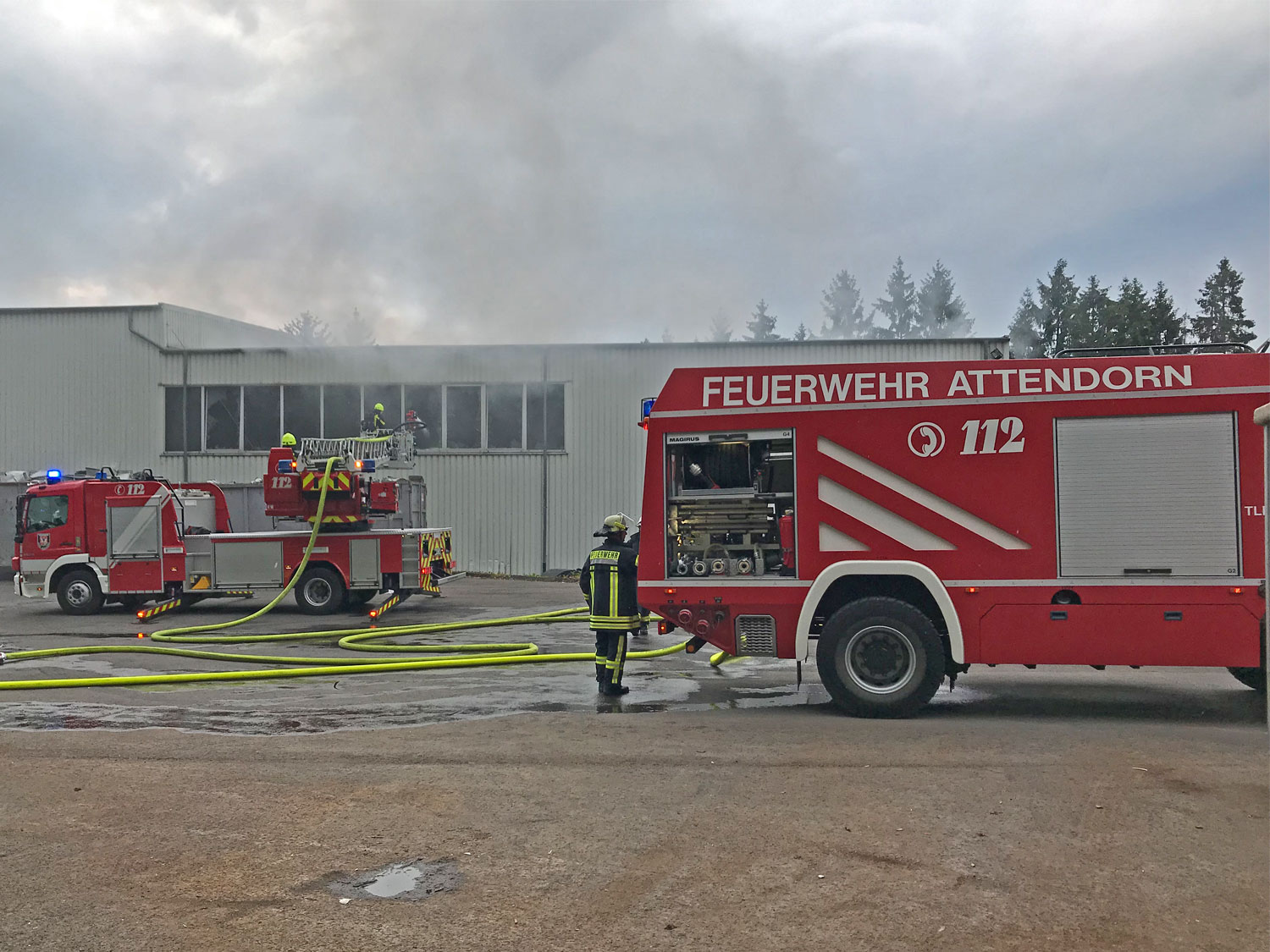 Unterstützung bei Großbrand in Olpe