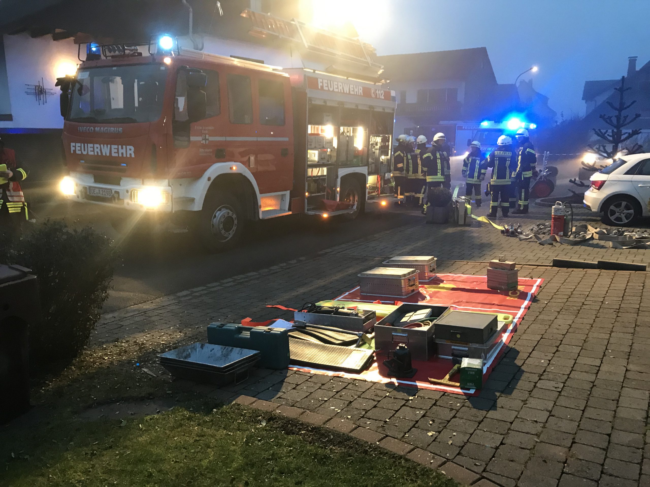 Verkehrsunfall in einem Wohngebiet in Ennest