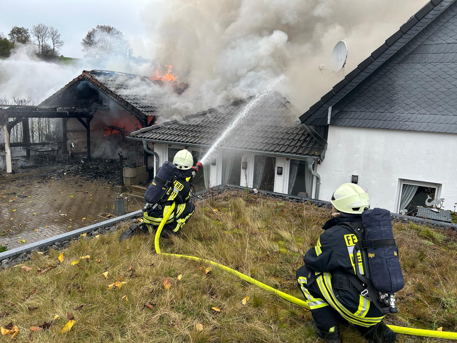 Carportbrand in Lennestadt-Grevenbrück